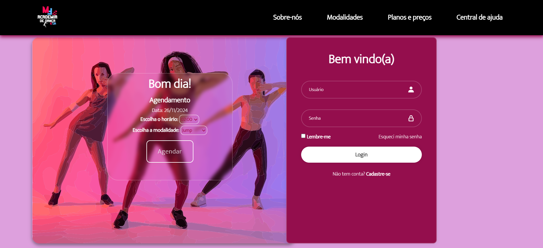 Imagem do projeto academia de dança
